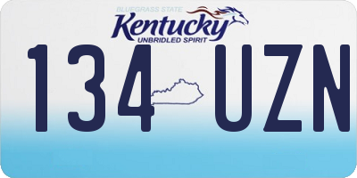 KY license plate 134UZN