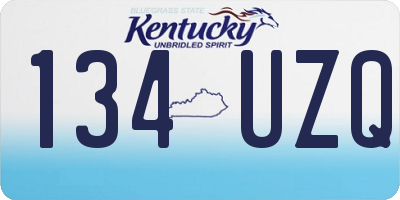 KY license plate 134UZQ