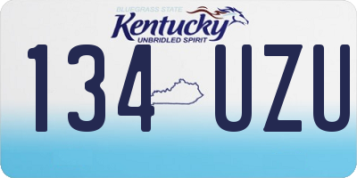 KY license plate 134UZU