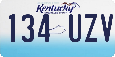 KY license plate 134UZV