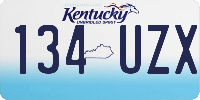 KY license plate 134UZX