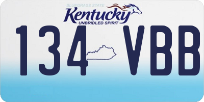 KY license plate 134VBB