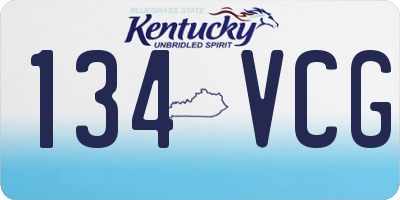 KY license plate 134VCG