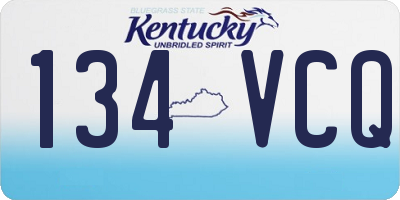 KY license plate 134VCQ