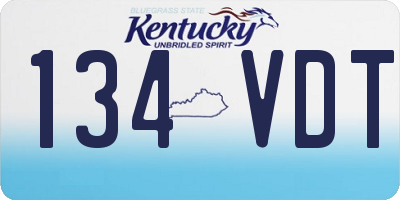 KY license plate 134VDT