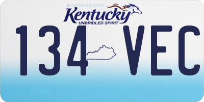 KY license plate 134VEC