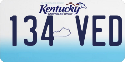 KY license plate 134VED