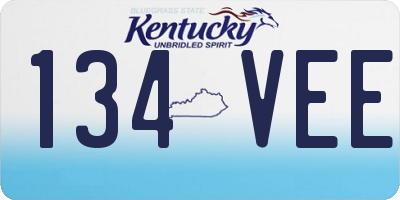 KY license plate 134VEE