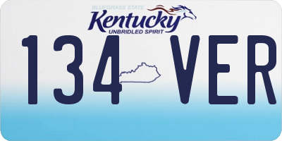 KY license plate 134VER