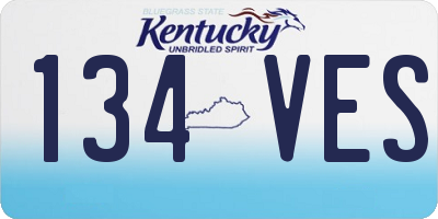 KY license plate 134VES