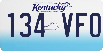 KY license plate 134VFO