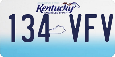 KY license plate 134VFV