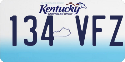 KY license plate 134VFZ