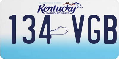 KY license plate 134VGB