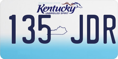 KY license plate 135JDR