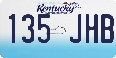 KY license plate 135JHB