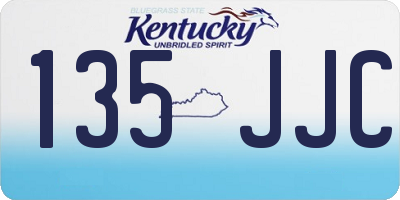 KY license plate 135JJC