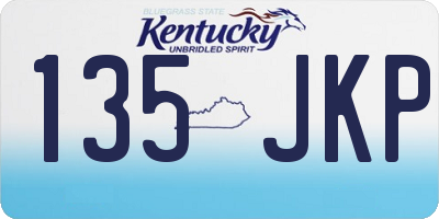 KY license plate 135JKP