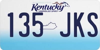 KY license plate 135JKS
