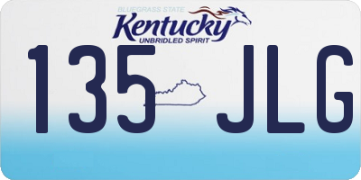 KY license plate 135JLG