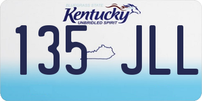 KY license plate 135JLL
