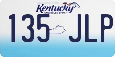 KY license plate 135JLP