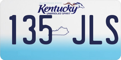 KY license plate 135JLS