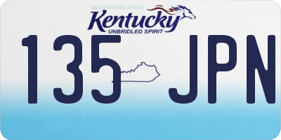 KY license plate 135JPN