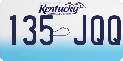 KY license plate 135JQQ