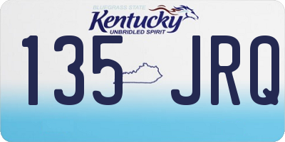 KY license plate 135JRQ