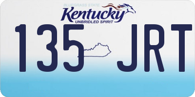 KY license plate 135JRT