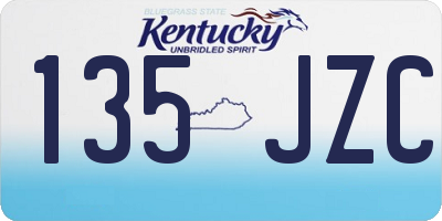 KY license plate 135JZC