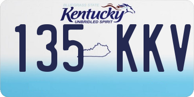 KY license plate 135KKV