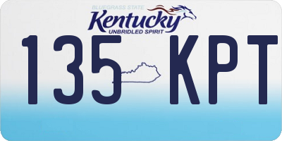 KY license plate 135KPT