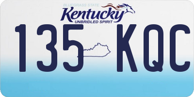 KY license plate 135KQC