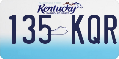 KY license plate 135KQR