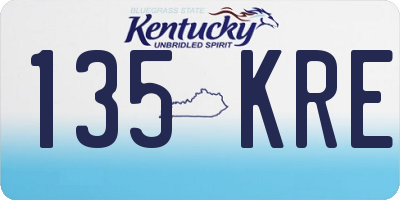 KY license plate 135KRE