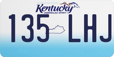 KY license plate 135LHJ