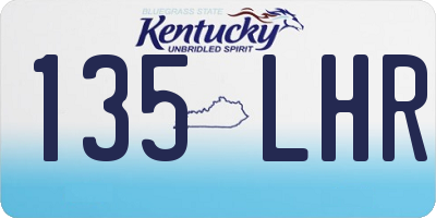 KY license plate 135LHR