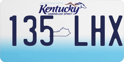 KY license plate 135LHX
