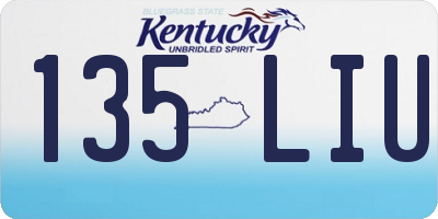 KY license plate 135LIU