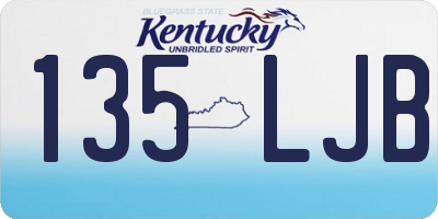 KY license plate 135LJB