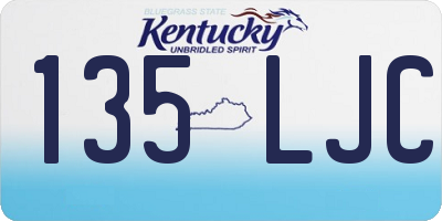 KY license plate 135LJC