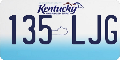 KY license plate 135LJG