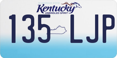 KY license plate 135LJP