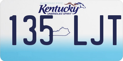 KY license plate 135LJT