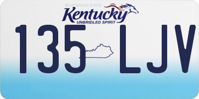 KY license plate 135LJV