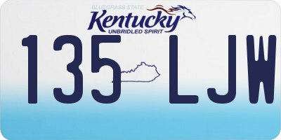 KY license plate 135LJW