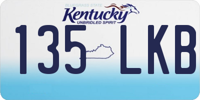 KY license plate 135LKB