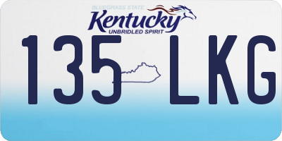 KY license plate 135LKG